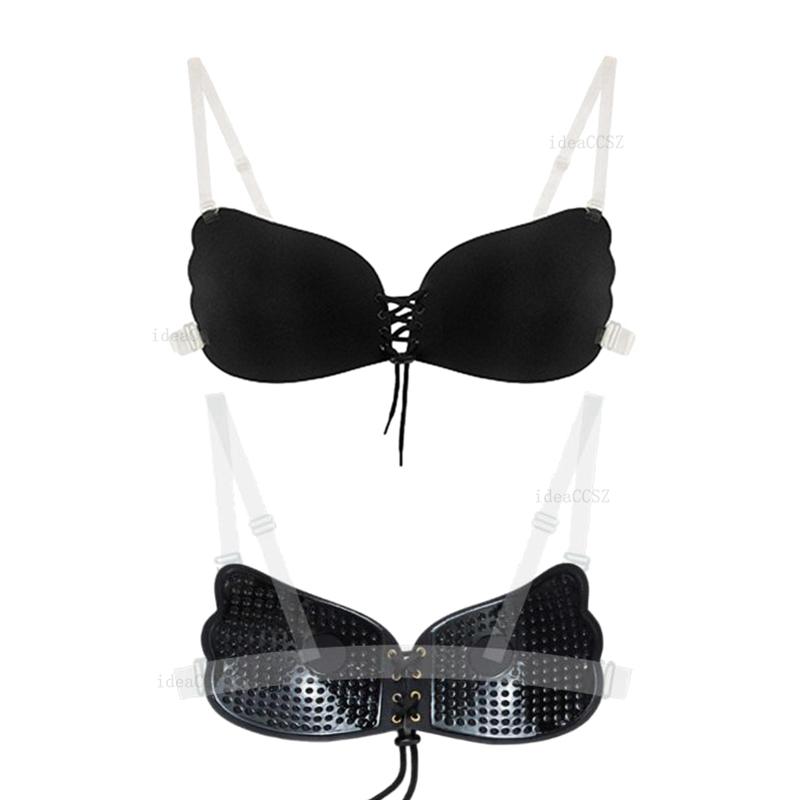 粘着ブラジャー目に見えないベアバック下着女性のセクシーなプッ - Backless Bra Sticky のレビューと価格