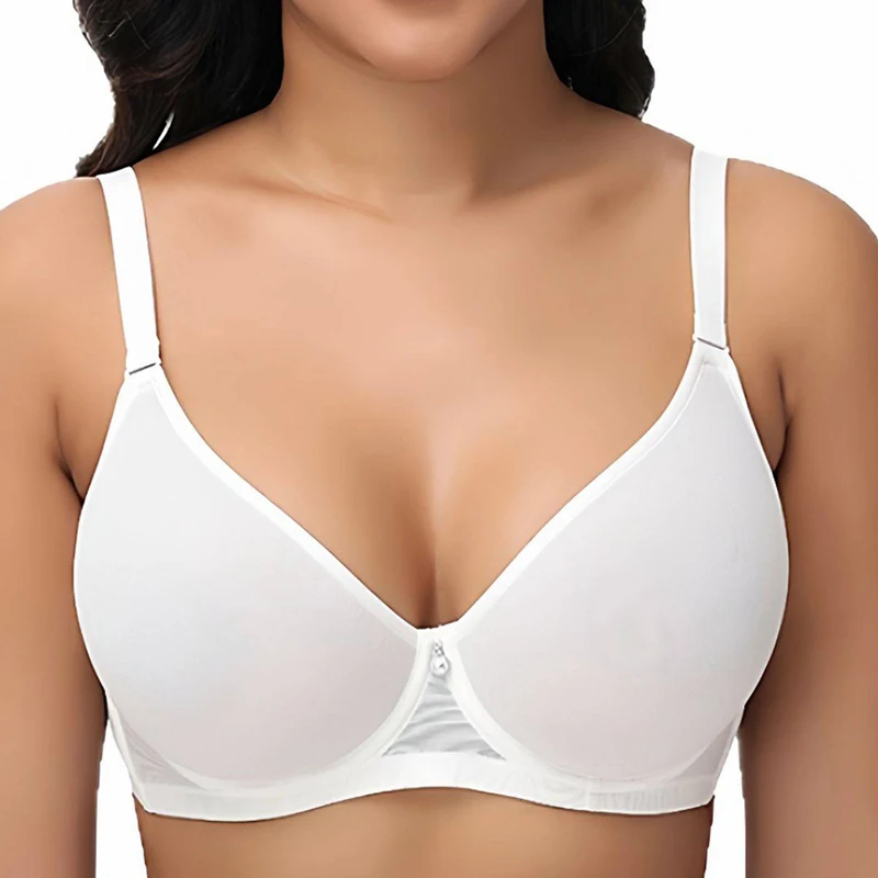 プラスサイズ女性用メッシュサポートミニマイザーブラ、ノンパッ - Underwire Bra Padded のレビューと価格