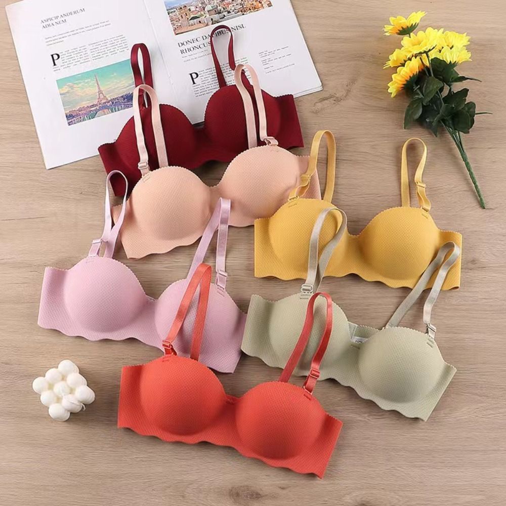 セクシーで快適なシームレスブラ、調節可能なキャンディーカラー - Wirefree Bra Comfort のレビューと価格