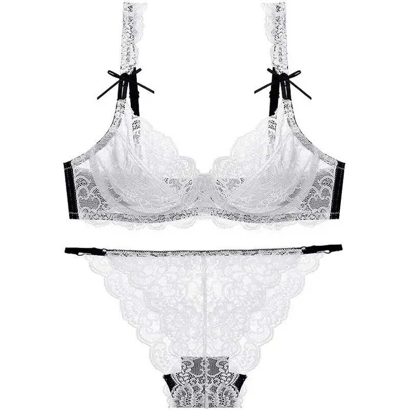 セクシーな透明な超薄型レースのランジェリーセット女性収集下着 - Cotton Bra Everyday のレビューと価格
