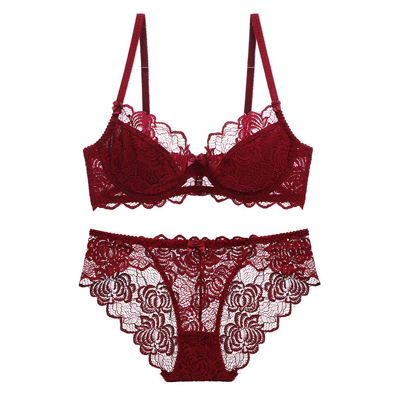 女性のためのセクシーなレースのランジェリーセット,透かし彫り - Cotton Bra Everyday のレビューと価格