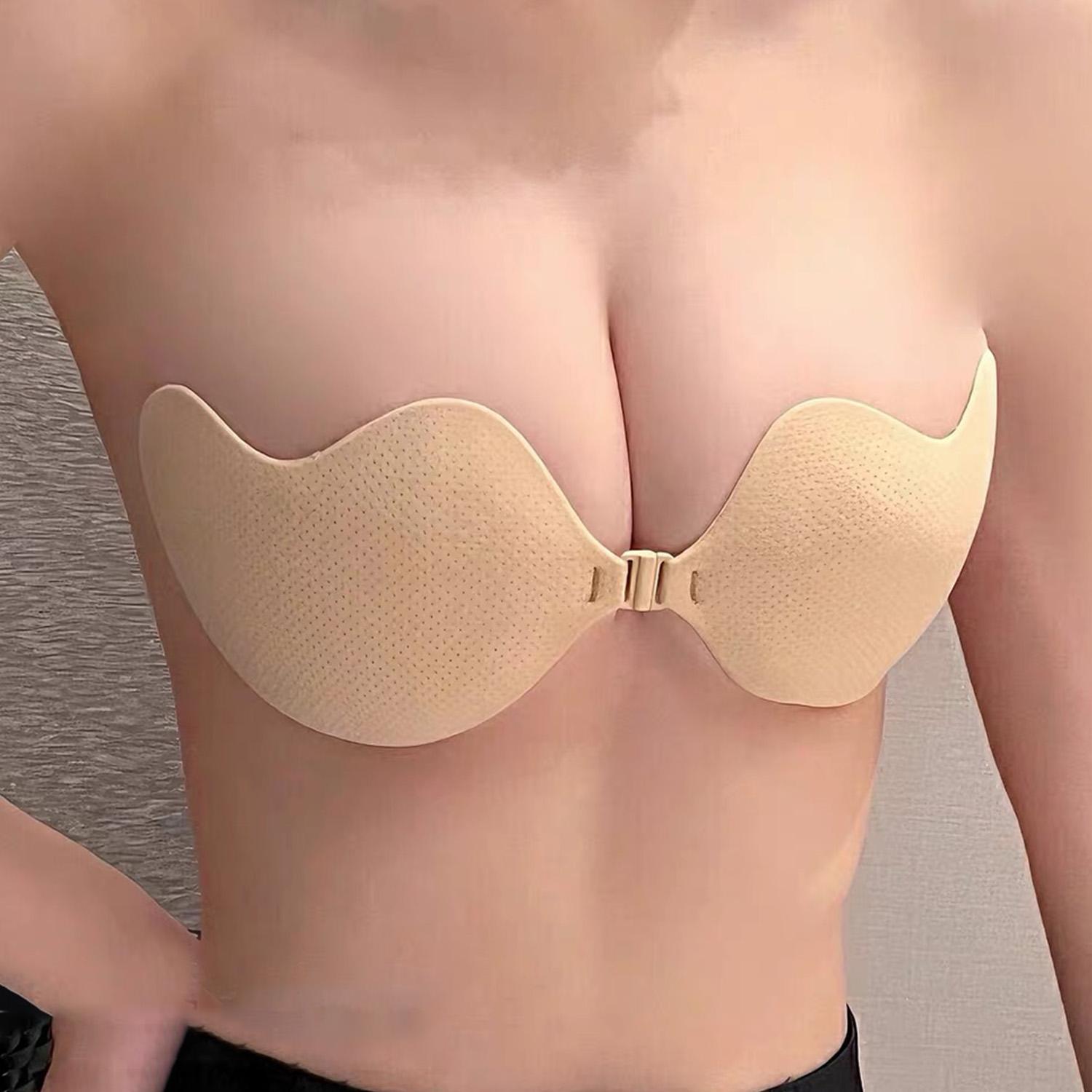 女性用バックレスインビジブルプッシュアップブラ、ストラップレ - Strapless Bra Adhesive のレビューと価格