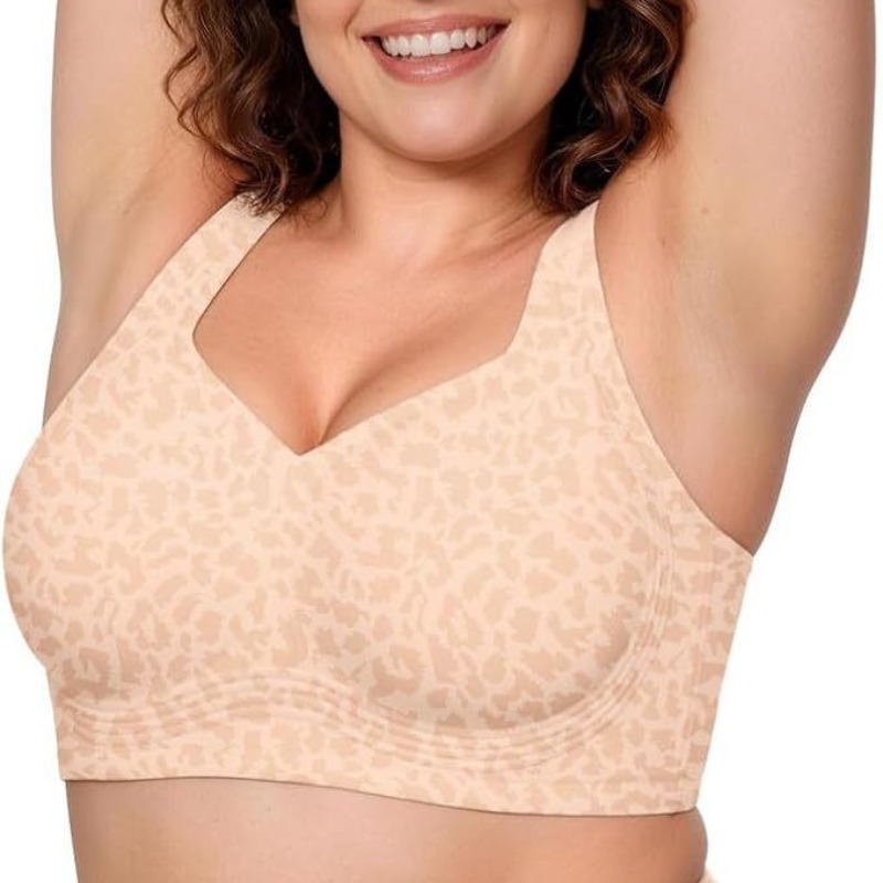 レオパード柄ゼリーブラ ノンワイヤー プッシュアップ ワイヤ - Plunge Bra Push Up のレビューと価格