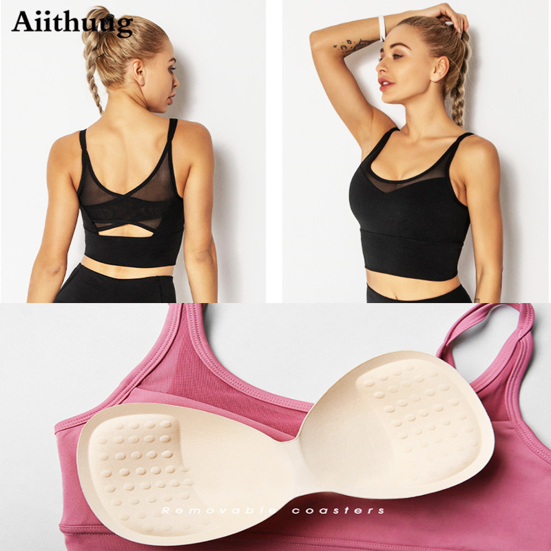 Aiithuugヨガブラジャーフィットネスシャツランニングス - Sports Bra Racerback のレビューと価格