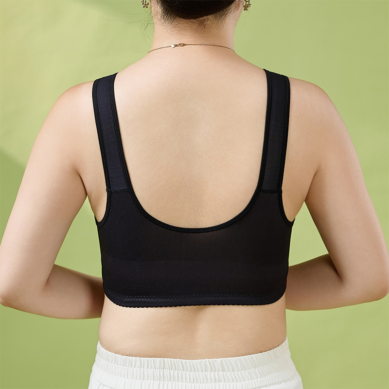 エレガントなワイヤレスプリントフロントオープンブラジャー 快 - Wirefree Bra Comfort のレビューと価格