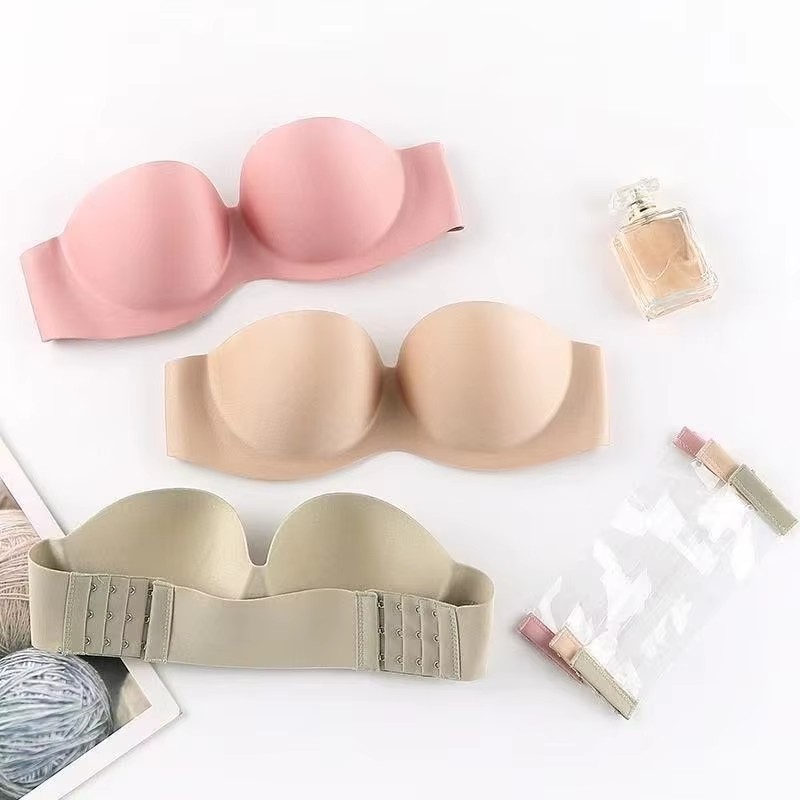 女性のセクシーなストラップレスプッシュアップパッド入りブラジ - Full Coverage Bra のレビューと価格